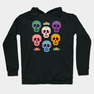 Day of the Dead Colorful Candy Skull Calavera Pattern Hoodie